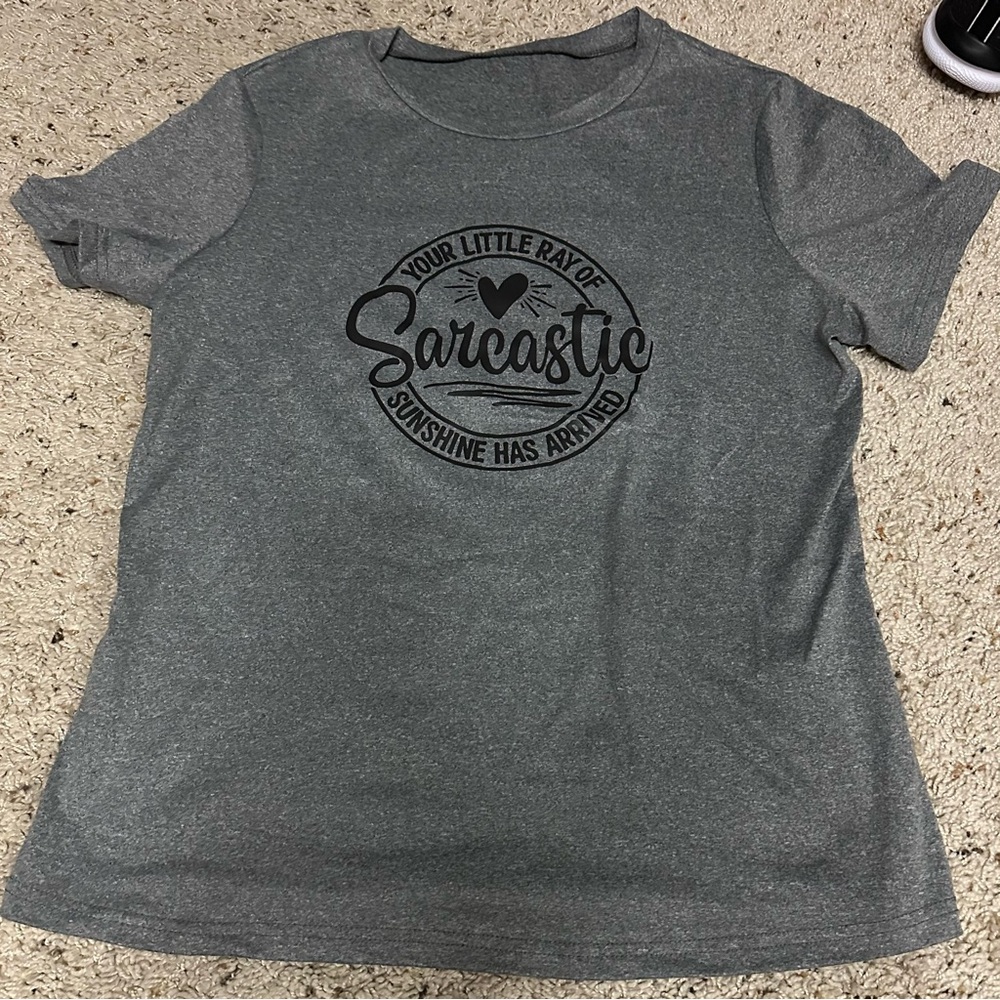 Size Large Gray tshirt with Quote